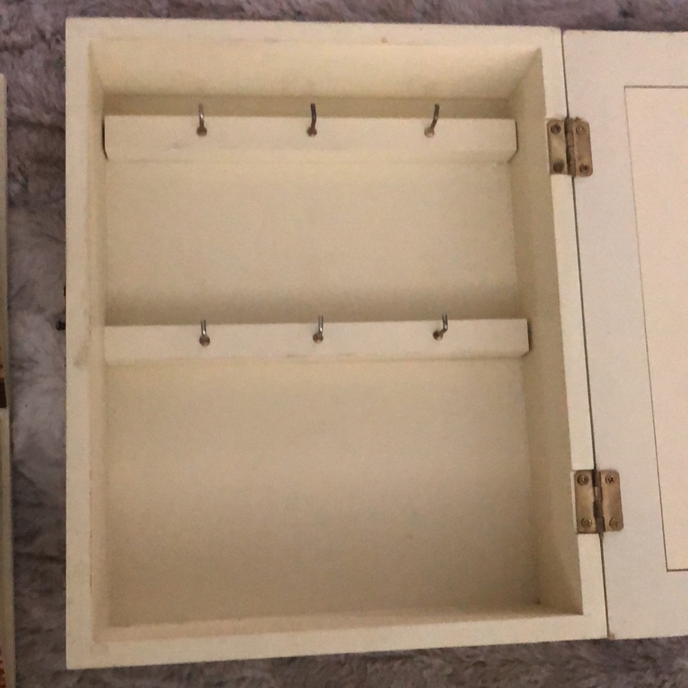 MAIL HOLDER AND KEY BOX WOOD VINTAGE - Picture 3 of 4